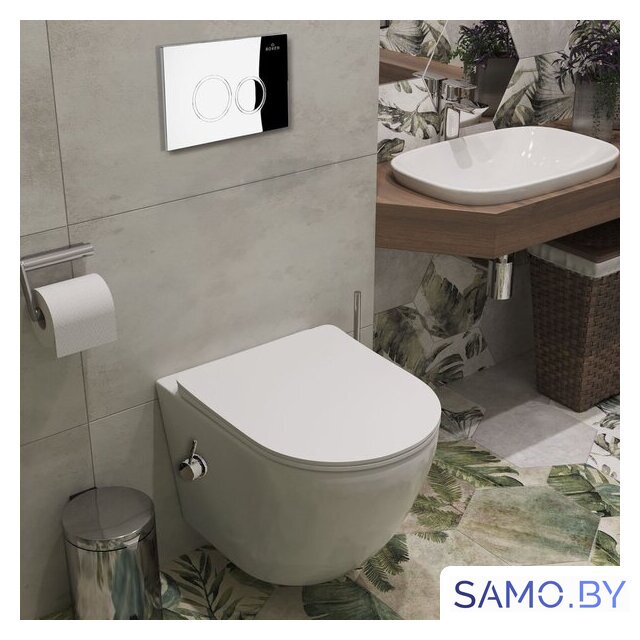 Унитаз подвесной Roxen Antares Bidet в комплекте с инсталляцией StounFix Dual Fresh 6 в 1 926249 (кнопка: хром глянец) - Изображение №10 — Интернет-магазин samo.by