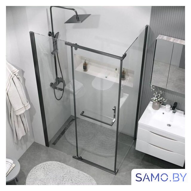 Душевой уголок Grossman Pragma 120x80x195 120.K33.03.1280.42.00 (графит сатин/прозрачное стекло) - Изображение №10 — Интернет-магазин samo.by