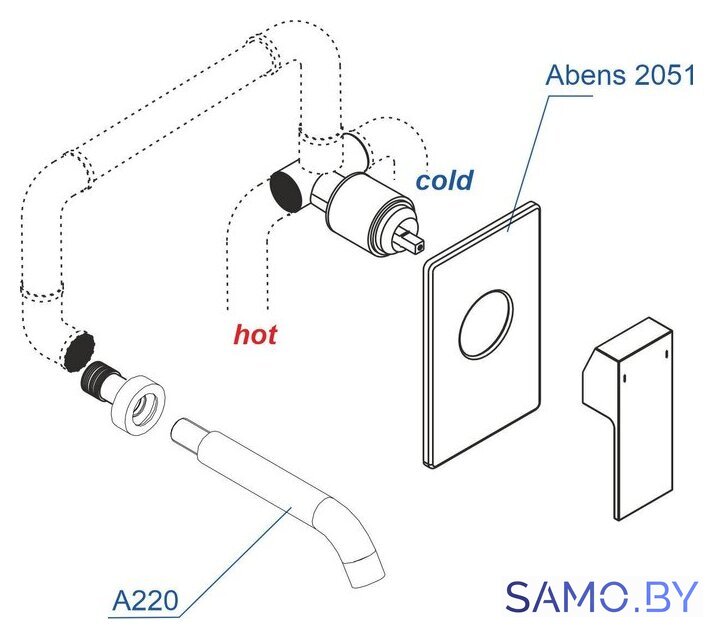 Комплект смесителей Wasserkraft A20503 - Изображение №2 — Интернет-магазин samo.by