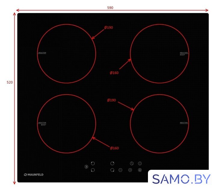 Варочная панель MAUNFELD EVI.594-BK - Изображение №11 — Интернет-магазин samo.by