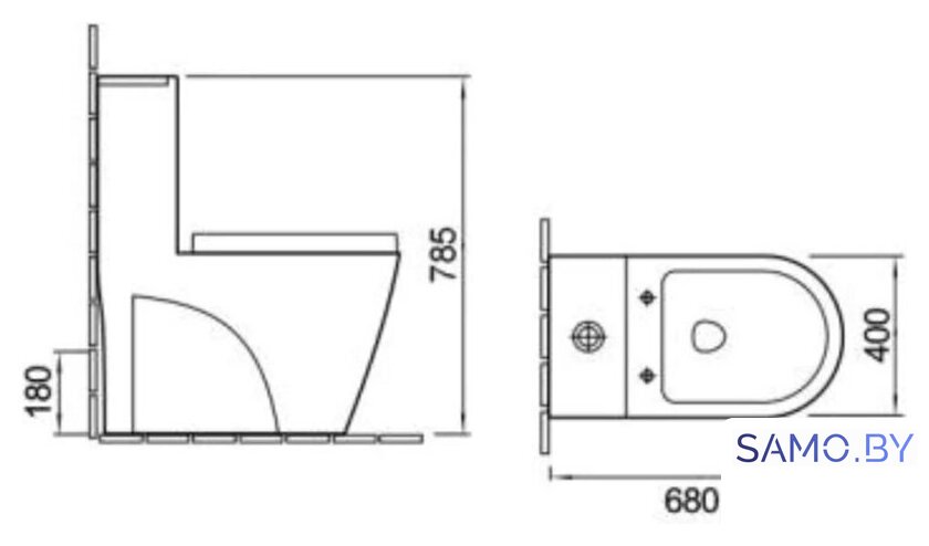 Унитаз напольный SantiLine SL-5012SM-BD - Изображение №5 — Интернет-магазин samo.by
