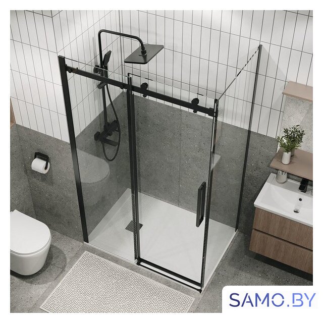 Душевой уголок Grossman Classic 110x90x195 120.K33.04.1190.21.00 (черный матовый/стекло прозрачное) - Изображение №5 — Интернет-магазин samo.by