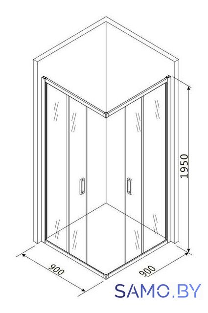 Душевой уголок Roxen Caspia 55060-90 90х90 - Изображение №16 — Интернет-магазин samo.by