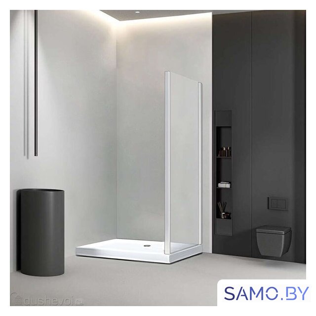 Душевая стенка Veconi 70x185 KP01-70-01-C1 (стекло прозрачное/хром) - Изображение №2 — Интернет-магазин samo.by