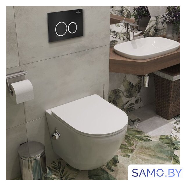 Унитаз подвесной Roxen Antares Bidet в комплекте с инсталляцией StounFix Dual Fresh 6 в 1 906342 (кнопка: черный матовый) - Изображение №13 — Интернет-магазин samo.by