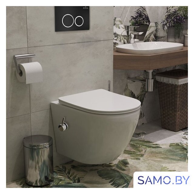 Унитаз подвесной Roxen Antares Bidet в комплекте с инсталляцией StounFix Dual Fresh 6 в 1 906342 (кнопка: черный матовый) - Изображение №11 — Интернет-магазин samo.by