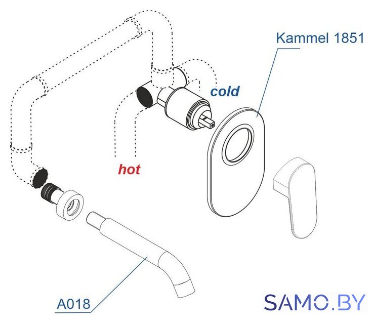 Комплект смесителей Wasserkraft A18583 - Изображение №2 — Интернет-магазин samo.by