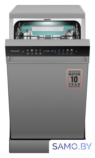 Отдельностоящая посудомоечная машина Weissgauff DW 4539 Inverter Touch AutoOpen Inox - Изображение №1 — Интернет-магазин samo.by