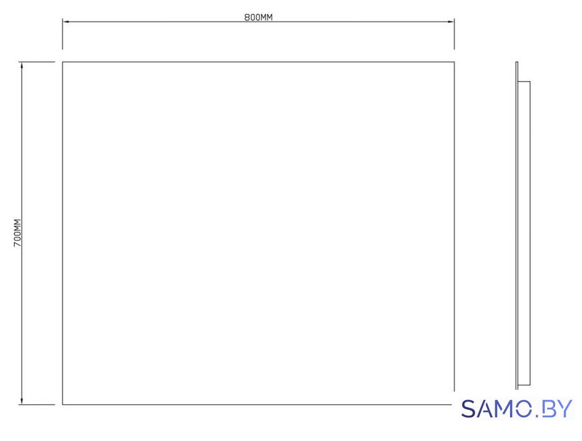  Roxen Зеркало Pure 510175-80AF 80x70 - Изображение №8 — Интернет-магазин samo.by