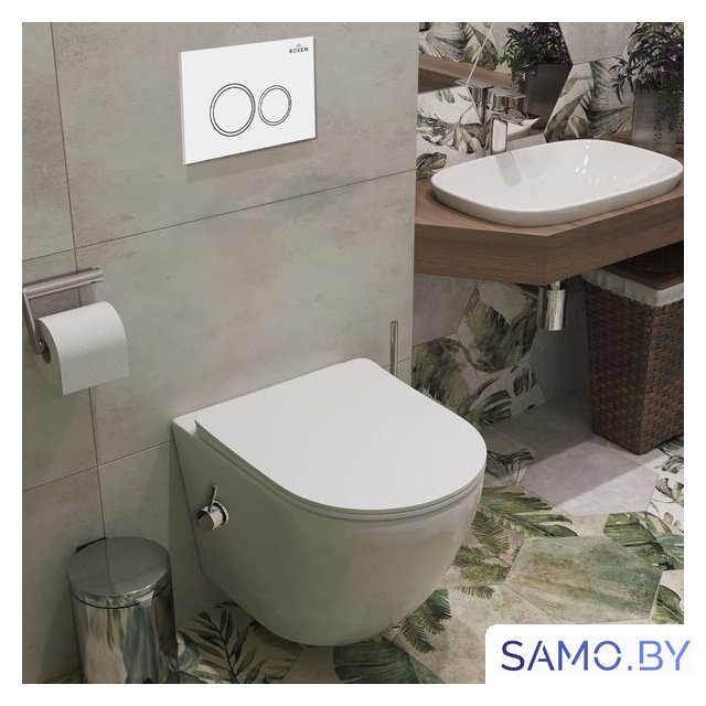 Унитаз подвесной Roxen Antares Bidet в комплекте с инсталляцией StounFix Dual Fresh 6 в 1 902672 (кнопка: белый глянец) - Изображение №10 — Интернет-магазин samo.by