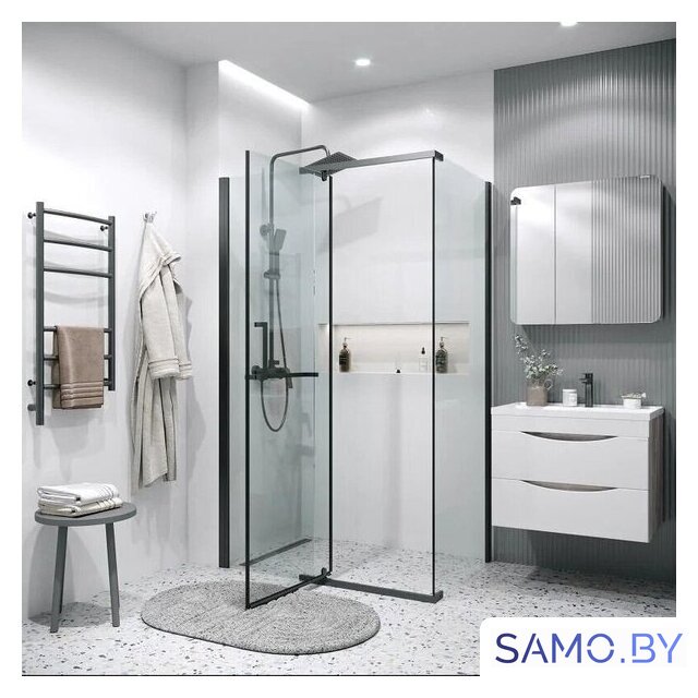 Душевой уголок Grossman Pragma 120x90x195 120.K33.03.1290.21.00 (черный матовый/стекло прозрачное) - Изображение №9 — Интернет-магазин samo.by