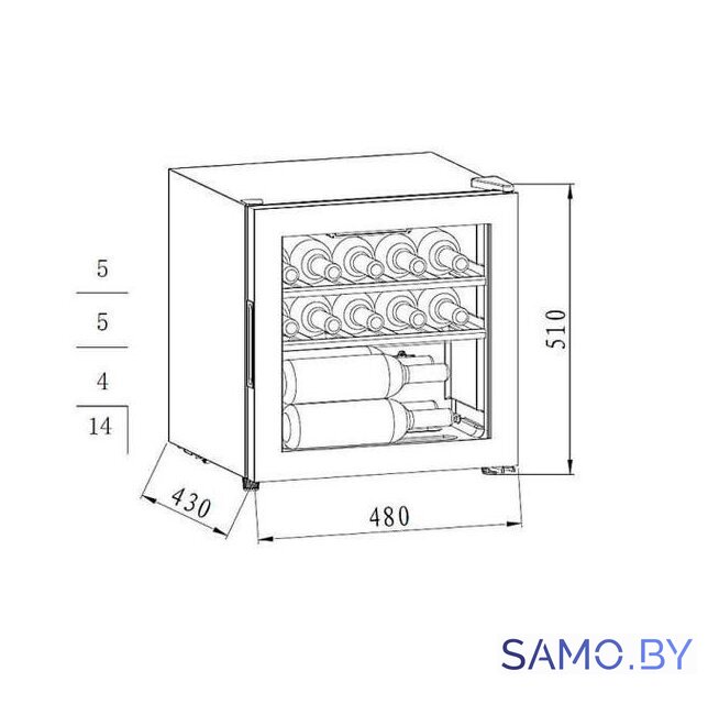 Винный шкаф MAUNFELD MFWC-40S14 - Изображение №2 — Интернет-магазин samo.by