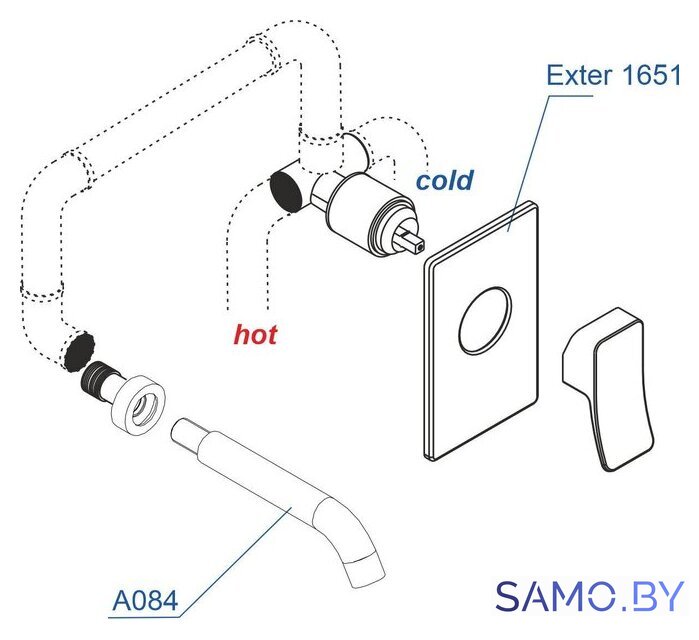 Комплект смесителей Wasserkraft A16573 - Изображение №2 — Интернет-магазин samo.by