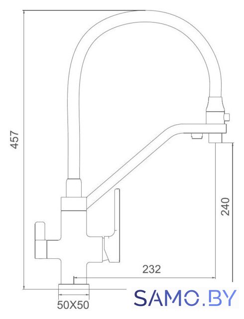 Смеситель Gappo G4317-8 - Изображение №2 — Интернет-магазин samo.by
