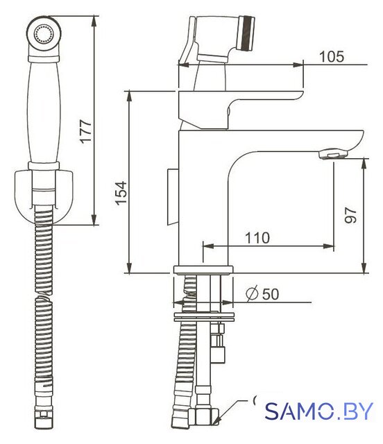 Смеситель с лейкой для биде Gappo Noar G1048-1 - Изображение №18 — Интернет-магазин samo.by