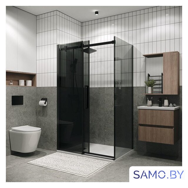 Душевой уголок Grossman Classic 120x80x195 120.K33.04.1280.21.10 (черный матовый/тонированное стекло) - Изображение №3 — Интернет-магазин samo.by
