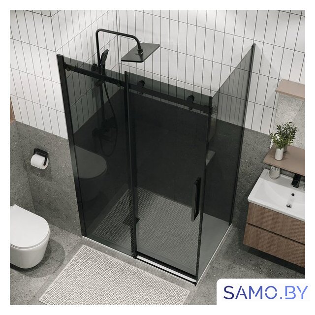 Душевой уголок Grossman Classic 120x80x195 120.K33.04.1280.21.10 (черный матовый/тонированное стекло) - Изображение №4 — Интернет-магазин samo.by