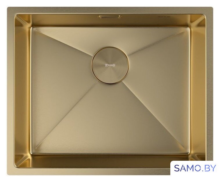 Кухонная мойка ZorG Zerox 54 U / IF PVD Gold - Изображение №3 — Интернет-магазин samo.by