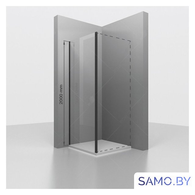 Душевая стенка RGW Z-050-2 352205200-11 100 (хром/прозрачное стекло) - Изображение №1 — Интернет-магазин samo.by