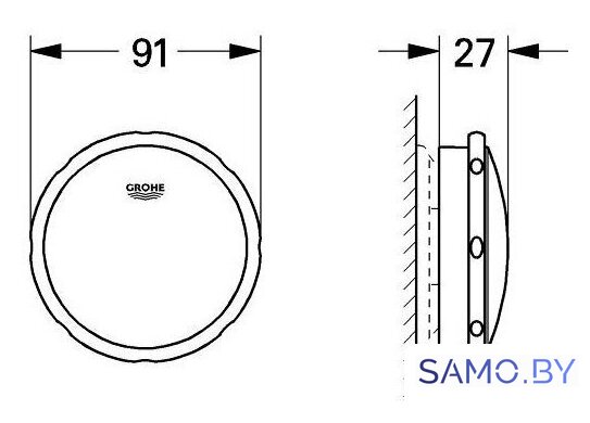 Накладка сливного гарнитура Grohe 19025000 - Изображение №2 — Интернет-магазин samo.by