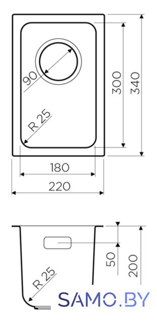 Кухонная мойка Omoikiri Tadzava 22-U-IN - Изображение №2 — Интернет-магазин samo.by