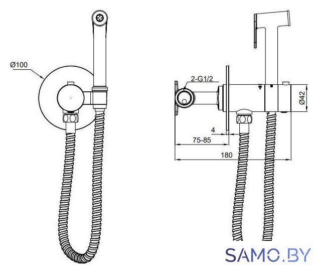 Гигиенический душ Altrobagno BM 060402 NeOp - Изображение №9 — Интернет-магазин samo.by