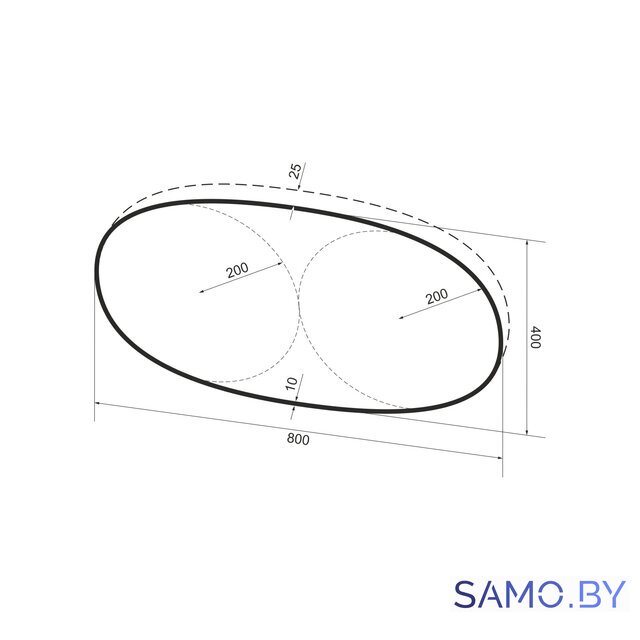  Wellsee Зеркало с фоновой LED-подсветкой 7 Rays' Spectrum 172201510, 80 х 40 см (с сенсором и регулировкой яркости освещения) - Изображение №9 — Интернет-магазин samo.by