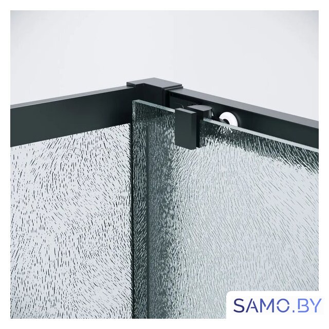 Душевой уголок Grossman Cosmo 100x100x195 120.K33.02.1010.21.02 (черный матовый/стекло шиншилла) - Изображение №4 — Интернет-магазин samo.by