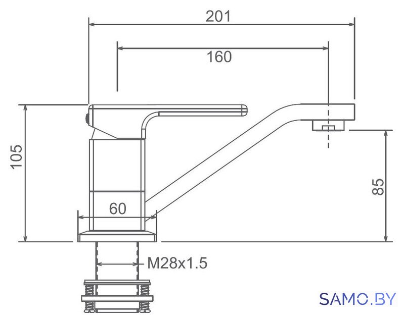 Смеситель Gappo G4517-8 - Изображение №2 — Интернет-магазин samo.by