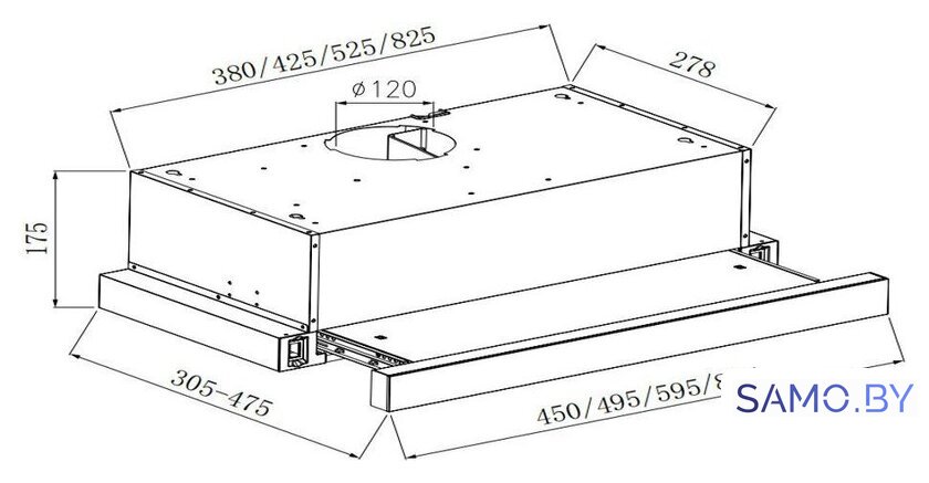 Кухонная вытяжка Weissgauff TEL 600 2M White Glass - Изображение №2 — Интернет-магазин samo.by