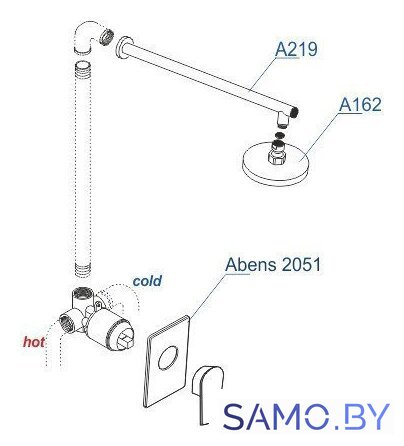 Комплект смесителей Wasserkraft A20219 - Изображение №3 — Интернет-магазин samo.by