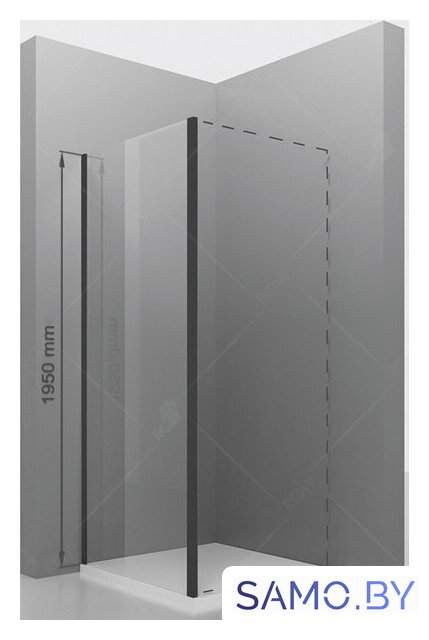 Душевая стенка RGW Z-050-2B 90 (черный/прозрачное стекло) - Изображение №1 — Интернет-магазин samo.by