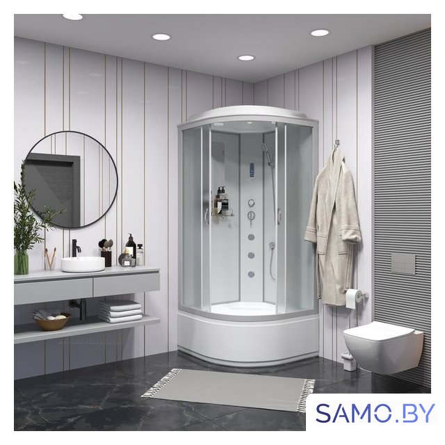 Душевая кабина Niagara NG-2308-14F 90x90x215 (матовое стекло) - Изображение №1 — Интернет-магазин samo.by