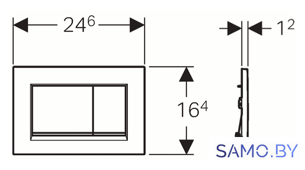 Панель смыва Geberit Sigma 30 115.883.KK.1 (белый/золотистый) - Изображение №2 — Интернет-магазин samo.by