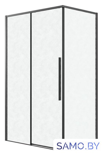 Душевой уголок Grossman Galaxy 140x80x195 120.K33.01.1480.21.02 (черный матовый/шиншилла стекло) - Изображение №1 — Интернет-магазин samo.by
