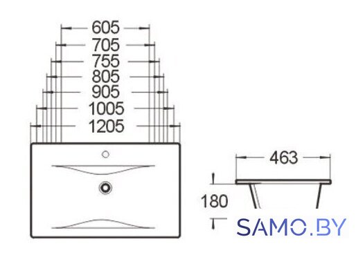 Умывальник SantiLine SL-2110 (60) - Изображение №2 — Интернет-магазин samo.by