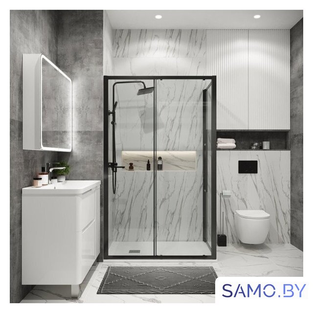 Душевой уголок Grossman Cosmo 140x80x195 120.K33.02.1480.42.00 (графит сатин/стекло прозрачное) - Изображение №7 — Интернет-магазин samo.by