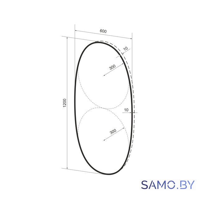  Wellsee Зеркало 7 Rays' Spectrum 172201480, 60 х 120 см - Изображение №9 — Интернет-магазин samo.by