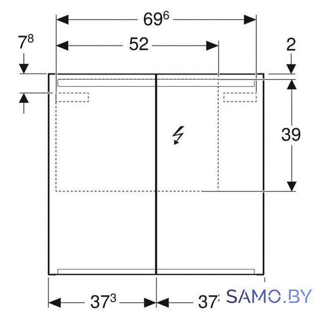  Geberit Шкаф с зеркалом Option 500.205.00.1 - Изображение №3 — Интернет-магазин samo.by