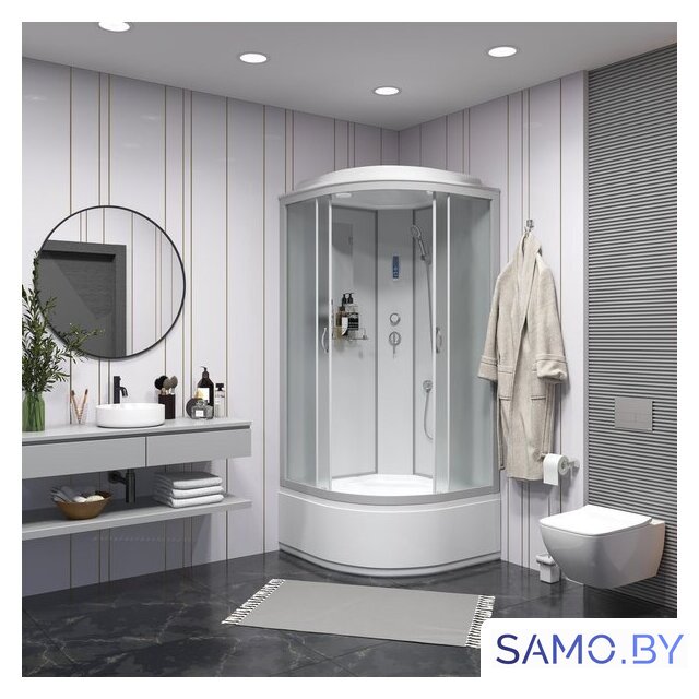 Душевая кабина Niagara NG-2308-14P 90x90x215 (матовое стекло) - Изображение №1 — Интернет-магазин samo.by