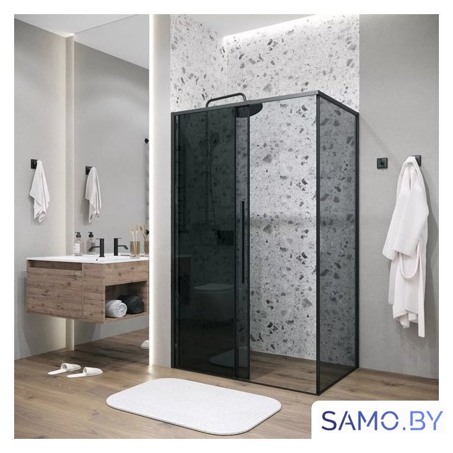 Душевой уголок Grossman Galaxy 140x80x195 120.K33.01.1480.21.10 (черный матовый/тонированное стекло) - Изображение №8 — Интернет-магазин samo.by