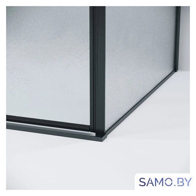 Душевой уголок Grossman Galaxy 110х100х195 120.K33.01.1110.21.02 (черный матовый/шиншилла стекло) - Изображение №4 — Интернет-магазин samo.by
