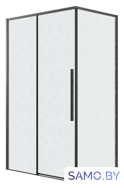 Душевой уголок Grossman Galaxy 110х100х195 120.K33.01.1110.21.02 (черный матовый/шиншилла стекло) - Изображение №1 — Интернет-магазин samo.by