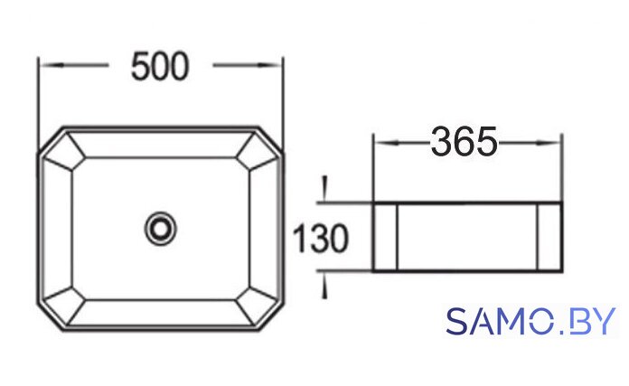 Умывальник SantiLine SL-1013 - Изображение №2 — Интернет-магазин samo.by