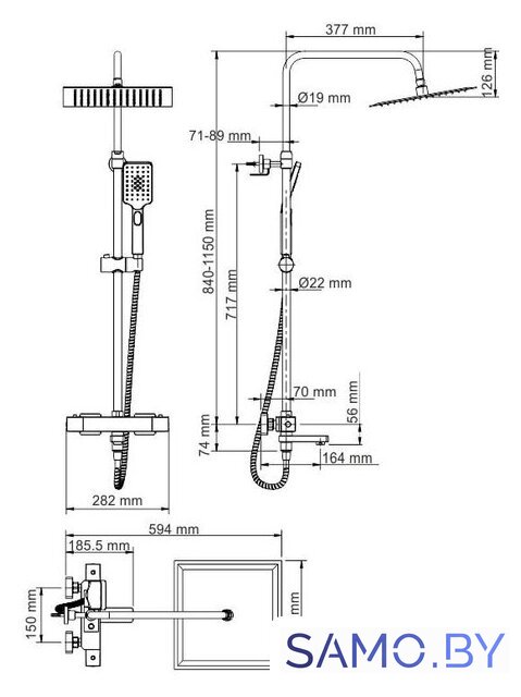 Душевая система  Wasserkraft A29901 Thermo - Изображение №12 — Интернет-магазин samo.by