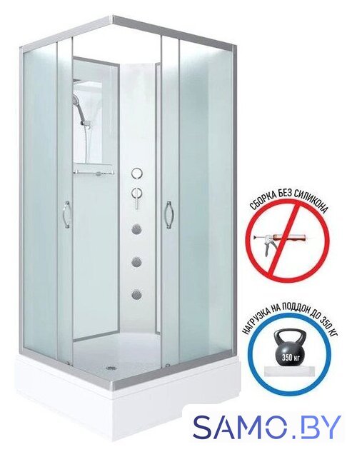 Душевая кабина Niagara NG-33084-14QBKG 100x80x200 - Изображение №1 — Интернет-магазин samo.by