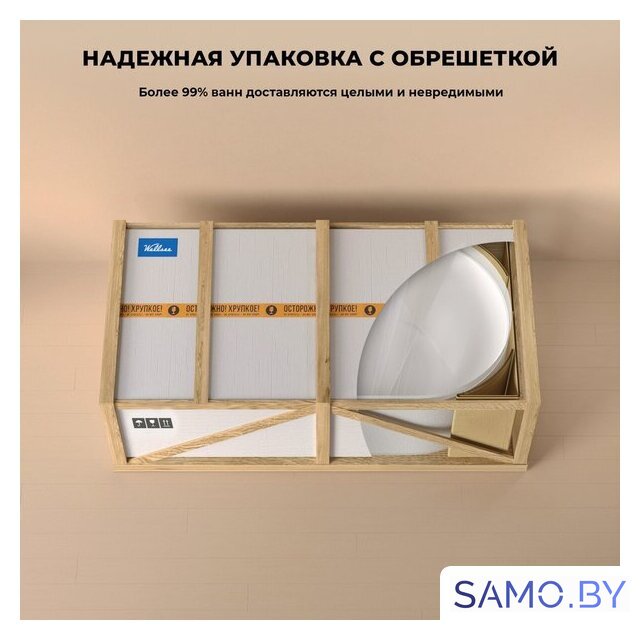 Ванна Wellsee Excellence Pro 140x70 28760901R (пристенная ванна (правая) белый глянец, экран, ножки, сифон-автомат хром) - Изображение №9 — Интернет-магазин samo.by