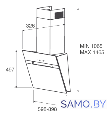 Кухонная вытяжка Jetair Bonny BL/60/A - Изображение №3 — Интернет-магазин samo.by