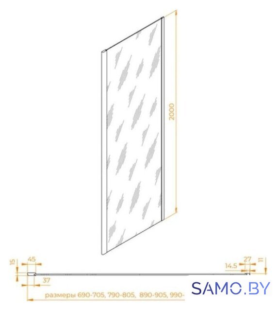 Душевая стенка RGW Z-050-2 352205206-11 - Изображение №2 — Интернет-магазин samo.by