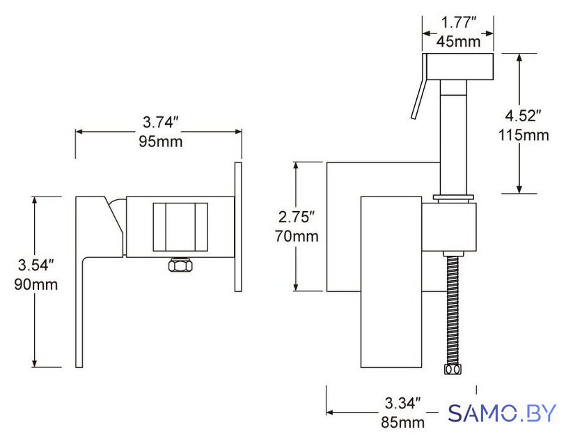 Гигиенический душ FRAP F7506 - Изображение №10 — Интернет-магазин samo.by